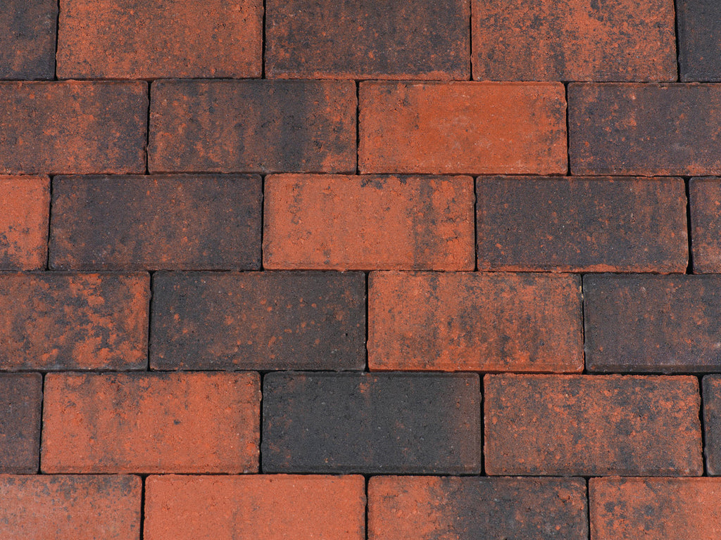 Straatklinker 6cm | Rood/Zwart | Per M² - steendeco